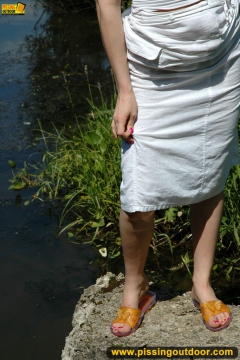 Pissing in the park pond - N