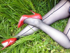 Red Heels and Green Grass - N