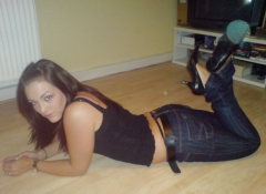 Posing in stockings and jeans - N