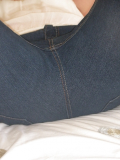 Slut wife in tight jeans - N