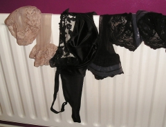 My girlfriends stockings and tights pantyhose wash day. - N