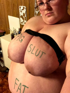 Worthless Fat Slut on Display - N