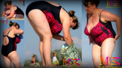 bbw beach candid - N