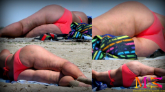 bbw beach candid - N