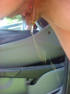 squirting and fingering by the car - N