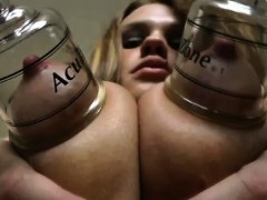 Fetish bdsm slut gets nipples pegged