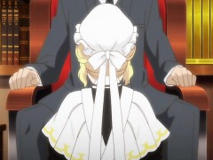 Blonde hentai maid sucks and gets fucked from behind