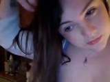 BBW chating with her friend on skype