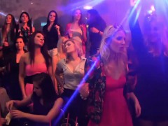 Foxy babes get nailed in the club