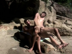 two-couple-gay-enjoying-anal-sex-in-beach