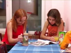 Masha and Ivana teenies peeing on toilet