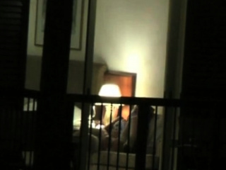 Hotel window part II (milf caught playing)