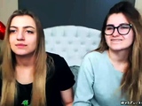 Amateur lesbians tying on webcam