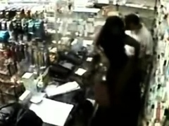 Couple caught fucking on the store security camera