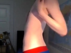 Uncircumcised redhead in undies