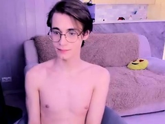 Gay twink solo for this huge cock jacking off