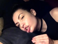 hardcore amateur blowjob and cumshot on her face