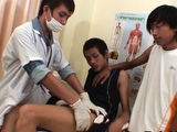 Asian patient anally fucked in threesome