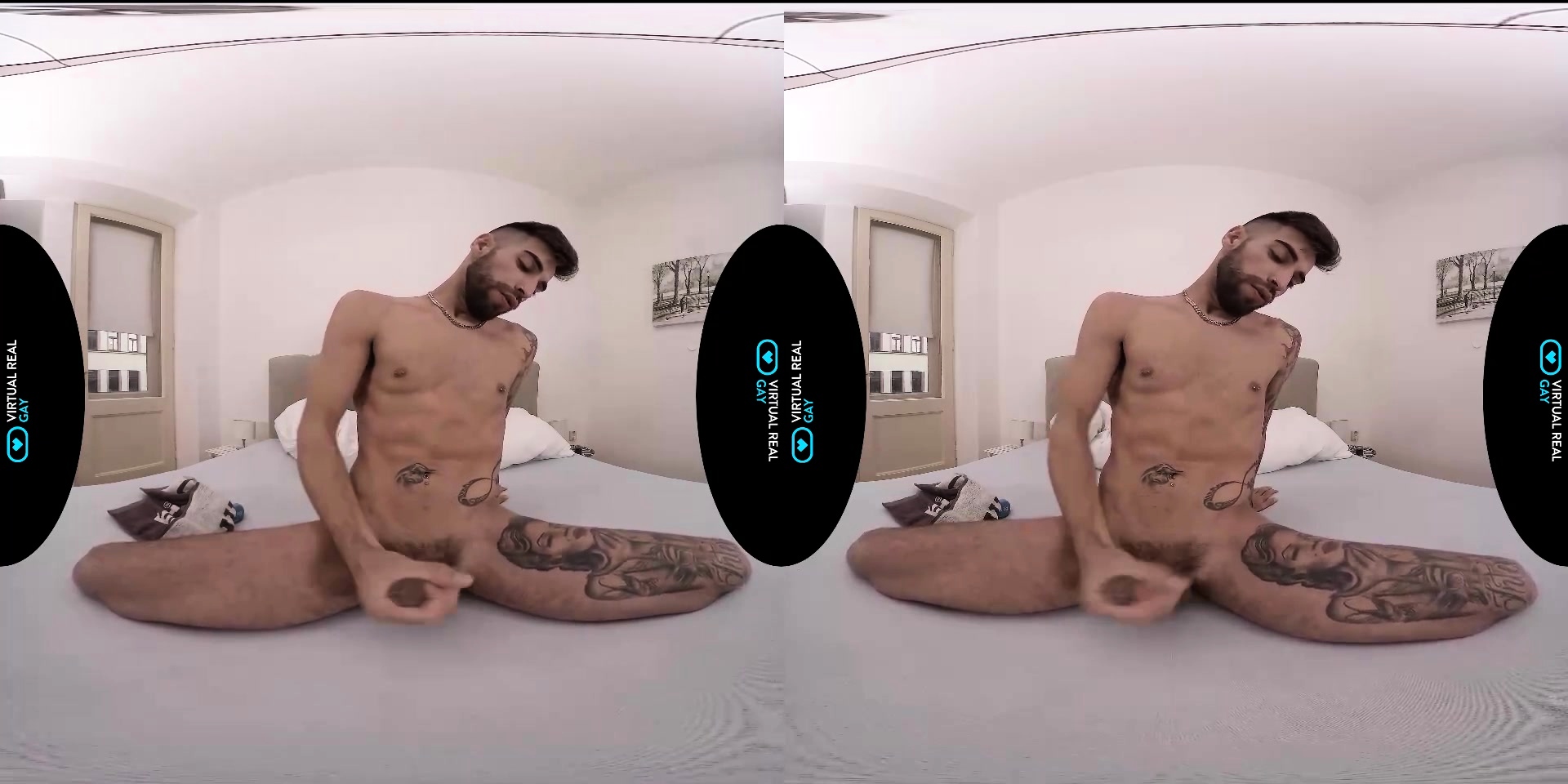 Hot Tattooed Guy Jerks Off His Giant Cock at DrTuber