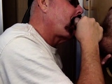 Moustache mature gay sucks gloryhole rod